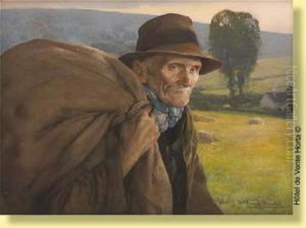 L'homme Au Sac Oil Painting by Firmin Baes