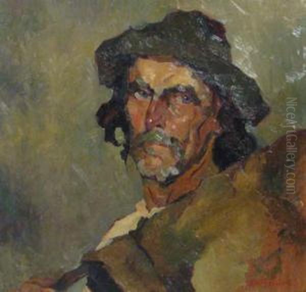 Peasant Of Hangu Oil Painting by Aurel Baesu