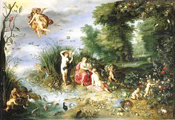 An Allegory of the Four Elements Oil Painting by Jan Brueghel the Younger