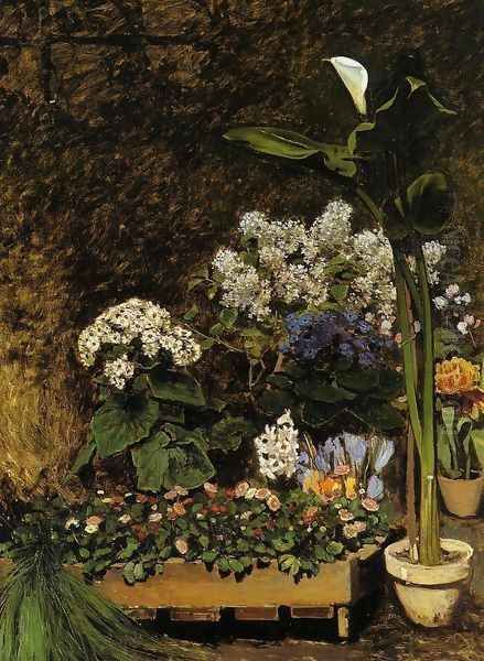 Spring Flowers Oil Painting by William Baptiste Baird