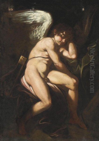 Sleeping Cupid Oil Painting by Giovanni Baglione