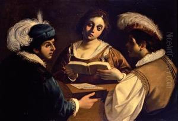 Il Concertino San Sebastiano Curato Dall'angelo Oil Painting by Giovanni Baglione