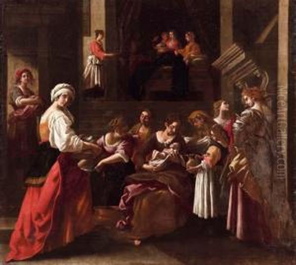 La Nativita Della Vergine Oil Painting by Giovanni Baglione