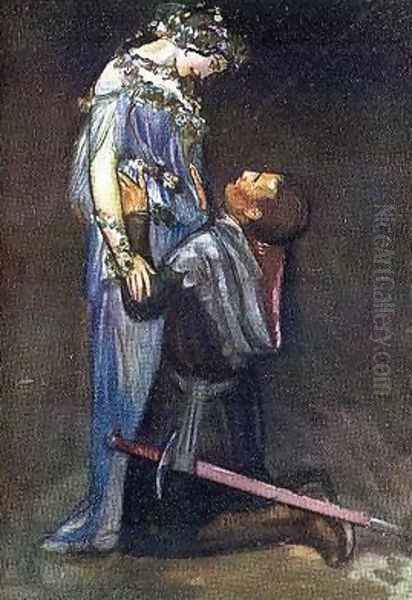 La Belle Dame Sans Merci Oil Painting by Robert Anning Bell