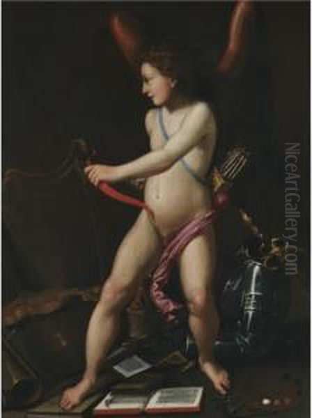 Omnia Vincit Amor Oil Painting by Giovanni Baglione