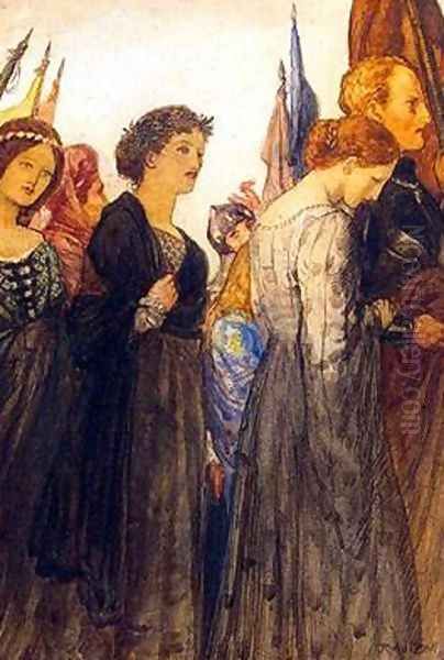 'When in the chronicle of wasted time' Oil Painting by Robert Anning Bell