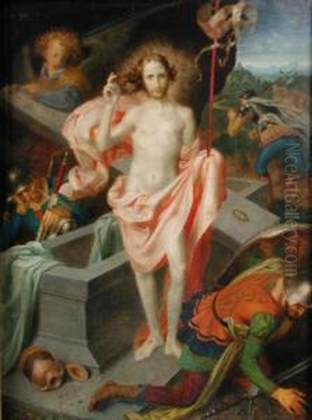 The Resurrection Oil Painting by Theodor Baierl