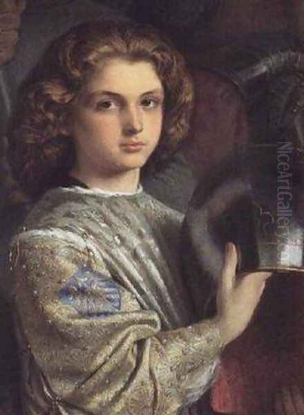 The Knight's Esquire Oil Painting by Frederic William Burton