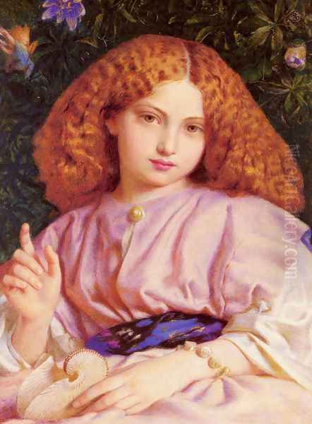 The Child Miranda Oil Painting by Frederic William Burton