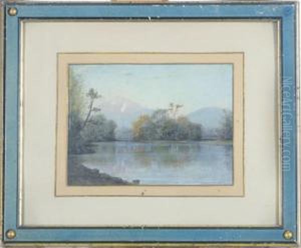 Androscoggin River View From Lead Mine Bridge Oil Painting by William Baptiste Baird