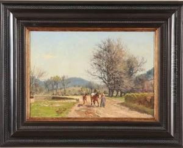 La Route De Valescure Oil Painting by William Baptiste Baird