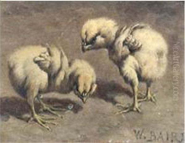 Les Poussins Oil Painting by William Baptiste Baird