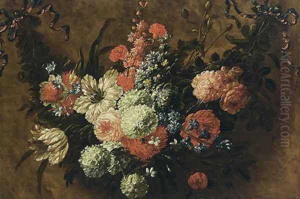 Garland of Flowers Oil Painting by Jan-baptist Bosschaert