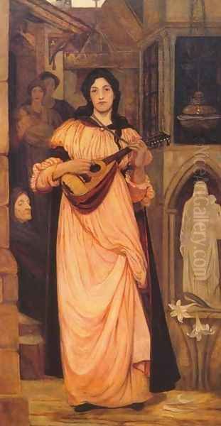 The Minstrel Oil Painting by Kate Elizabeth Bunce