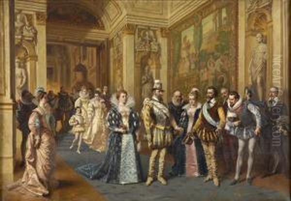 Die Audienz. Oil Painting by Ladislaus Bakalowicz