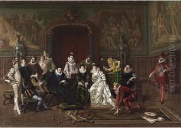 Royal Ball Game Oil Painting by Ladislaus Bakalowicz