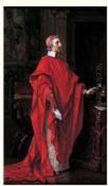 Le Cardinal Richelieu Oil Painting by Ladislaus Bakalowicz