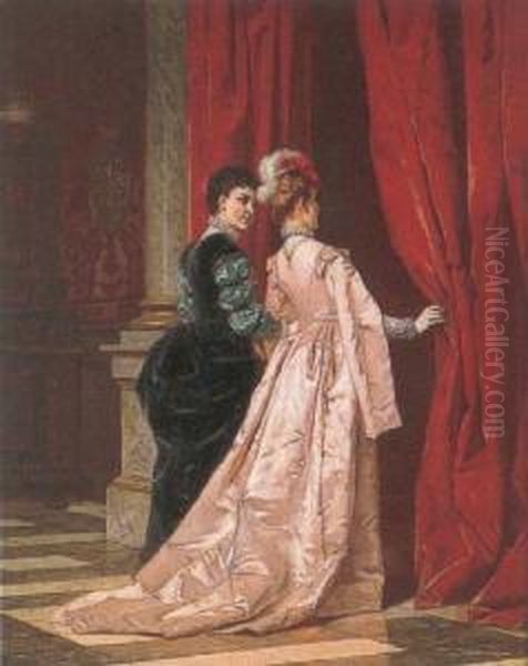 Crowning Elegance Oil Painting by Ladislaus Bakalowicz