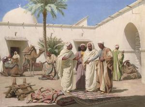 The Carpet Merchant Oil Painting by Stefan W. Bakalowicz