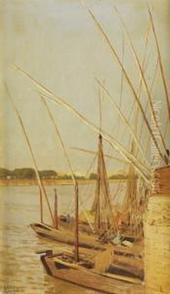 Bord Du Nil Oil Painting by Stefan W. Bakalowicz