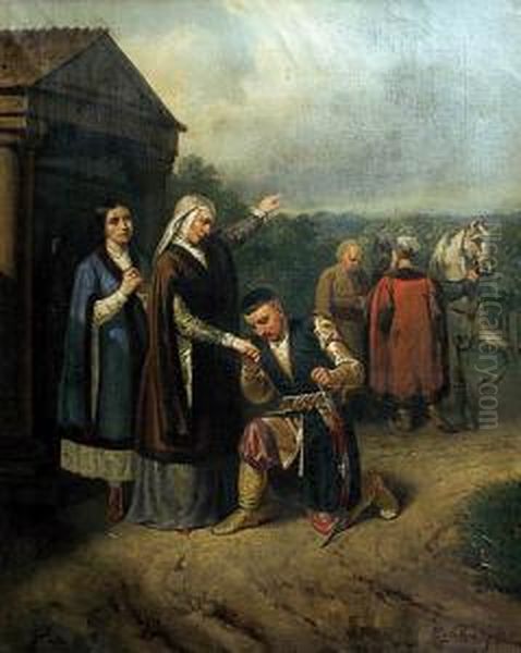 Pozegnanie Oil Painting by Wladyslaw Bakalowicz