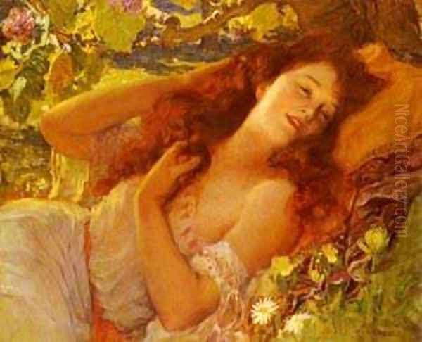 Dolce Far Niente Oil Painting by F. A. Bridgeman