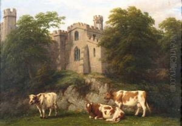 The Chapel, Haddon Hall Oil Painting by Thomas Baker Of Leamington