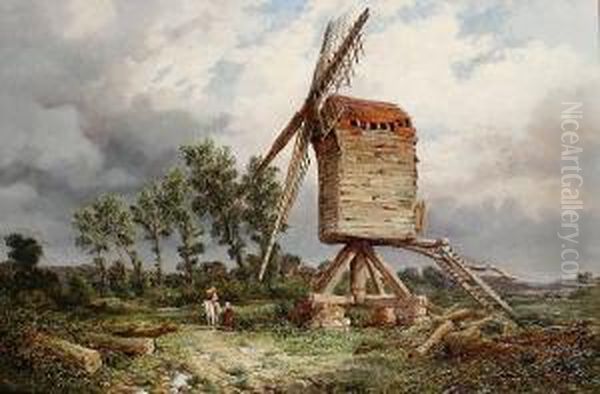 A Ruined Mill, Warwickshire Oil Painting by Samuel Henry Baker