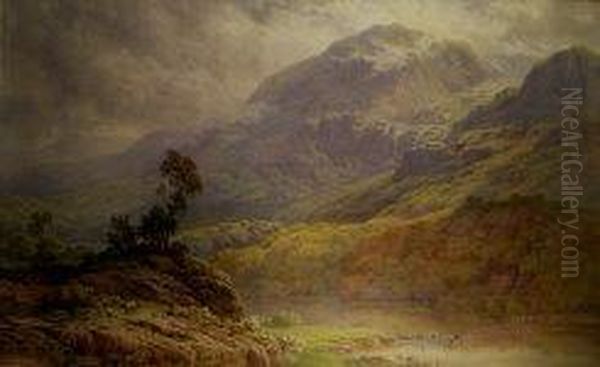 Eel Crags, Borrowdale Oil Painting by Samuel Henry Baker