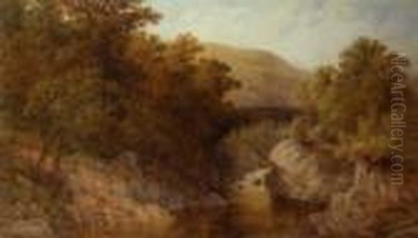 Pont Mallwyd Oil Painting by Samuel Henry Baker