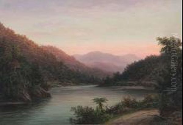 Buller Gorge Oil Painting by William George Baker