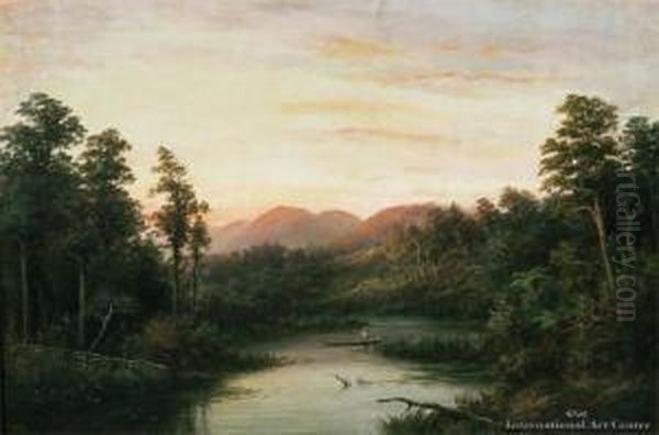 Near Taihape Oil Painting by William George Baker