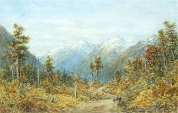 Otira Valley Oil Painting by William George Baker