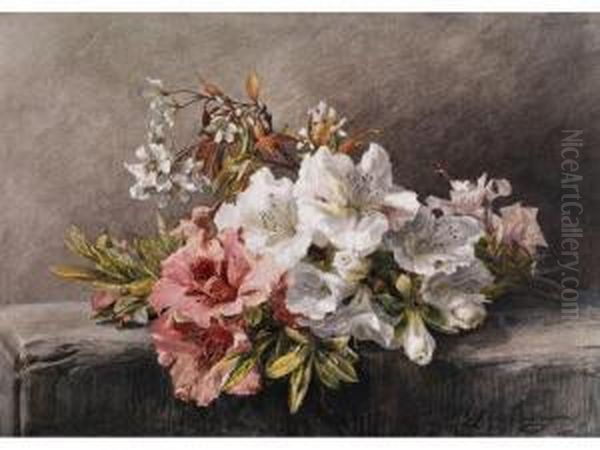 Blumenstillleben Oil Painting by Geraldine Jacoba Van De Sande Bakhuyzen