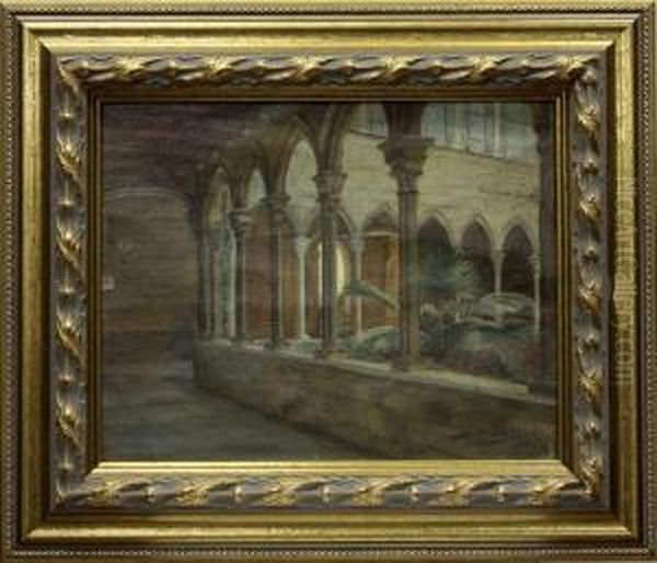 Claustro Oil Painting by Mateo Balasch Mateu