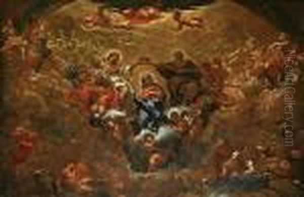 The Coronation Of The Virgin Oil Painting by Lazzaro Baldi