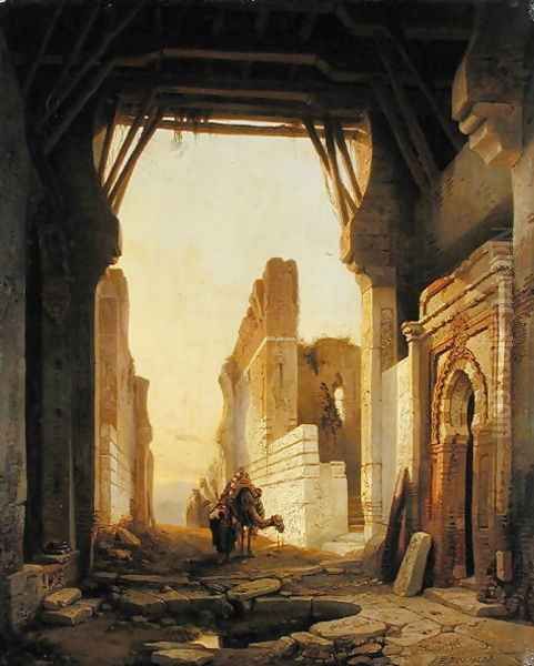 The Gates of El Geber in Morocco Oil Painting by Francois Antoine Bossuet