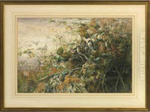 A Water Colour Oil Painting by Charles Henry C. Baldwyn