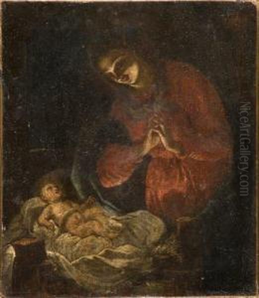 La Vierge A L'enfant Oil Painting by Antonio Balestra