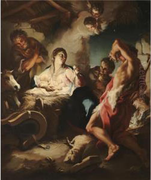 The Adoration Of The Shepherds Oil Painting by Antonio Balestra