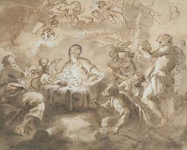 Adoration Of Shepherds Oil Painting by Antonio Balestra