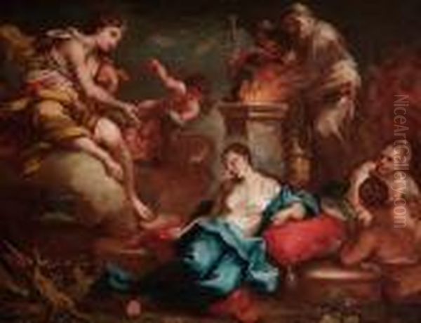 Sacrificio Di Ifigenia Oil Painting by Antonio Balestra