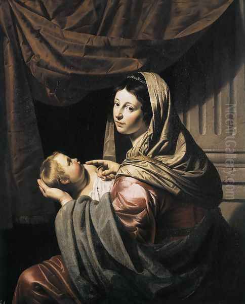 Virgin and Child c. 1635 Oil Painting by Jan Hermansz. van Biljert