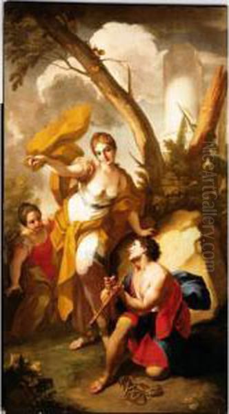 Achilles Discovering His Father's Sword Oil Painting by Antonio Balestra