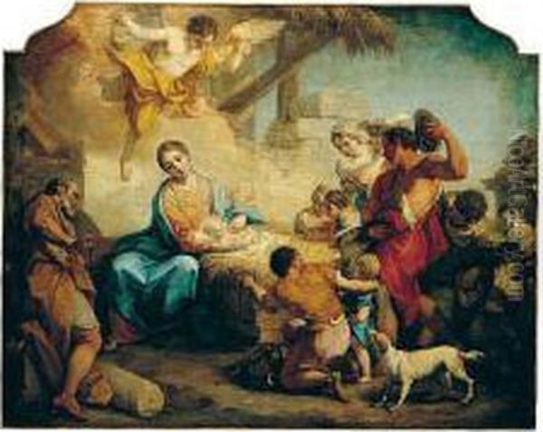 The Adoration Of The Shepherds Oil Painting by Antonio Balestra