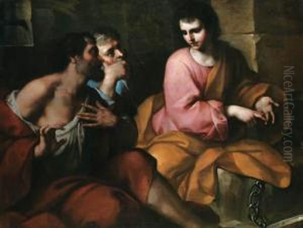 Joseph Interpreting Dreams Oil Painting by Antonio Balestra