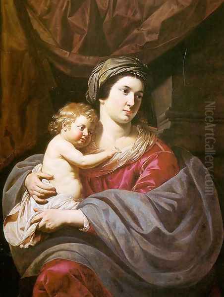 Madonna & Child 1635 Oil Painting by Jan Hermansz. van Biljert