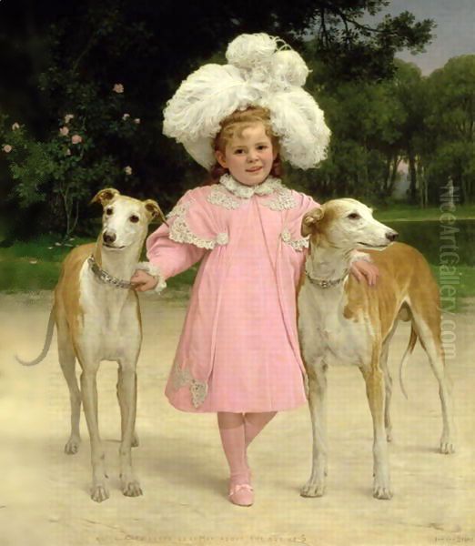 Alice Antoinette de la Mar, aged five Oil Painting by Richard Bridges Beechey