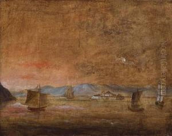 Munkholmen Ved Trondheim Oil Painting by Peder Balke