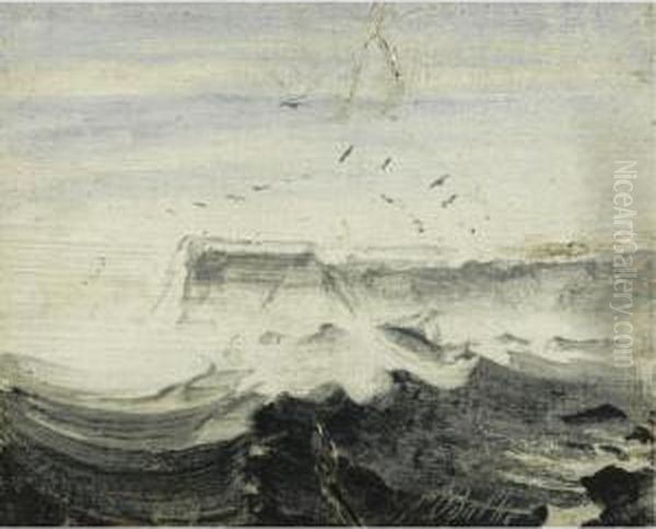 Urolig Sjo (rough Seas) Oil Painting by Peder Balke